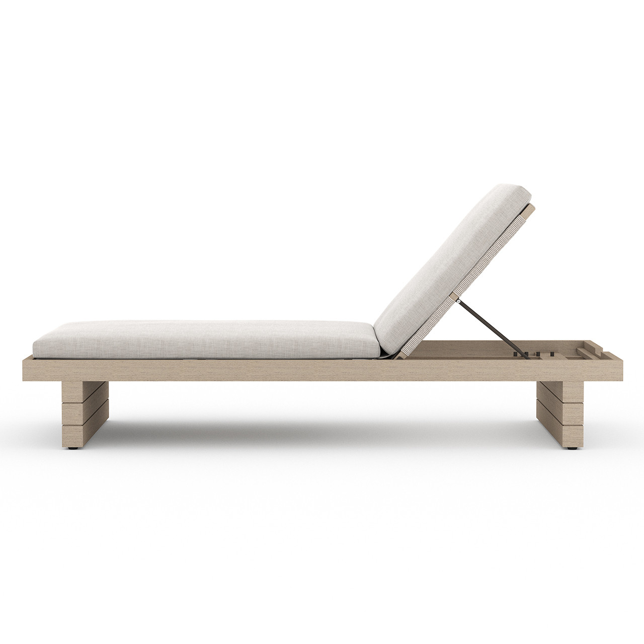 Royce Teak Outdoor Chaise - Washed Brown