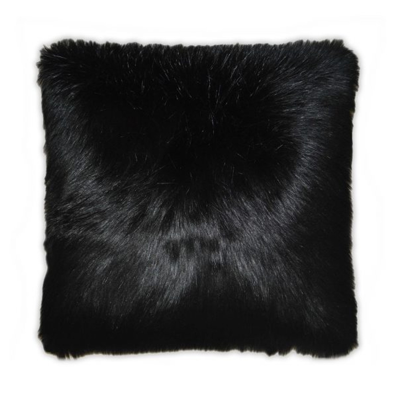 Black clearance fur cushion