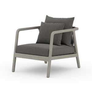 La Palma Teak Outdoor Lounge Chair - Weathered Grey