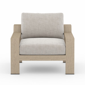 Hope Ranch Teak Outdoor Chair - Brown/Stone Grey
