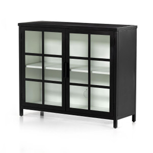 Cindy Glass Small Cabinet - Black