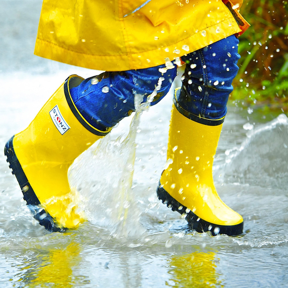 Stonz Rain Boots Yellow Waterproof Boots for Kids