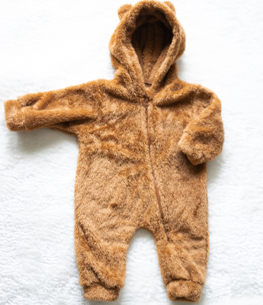 Fuzzy Fleece Hooded Jumpsuit - Polar Bear - Active Baby Canadian