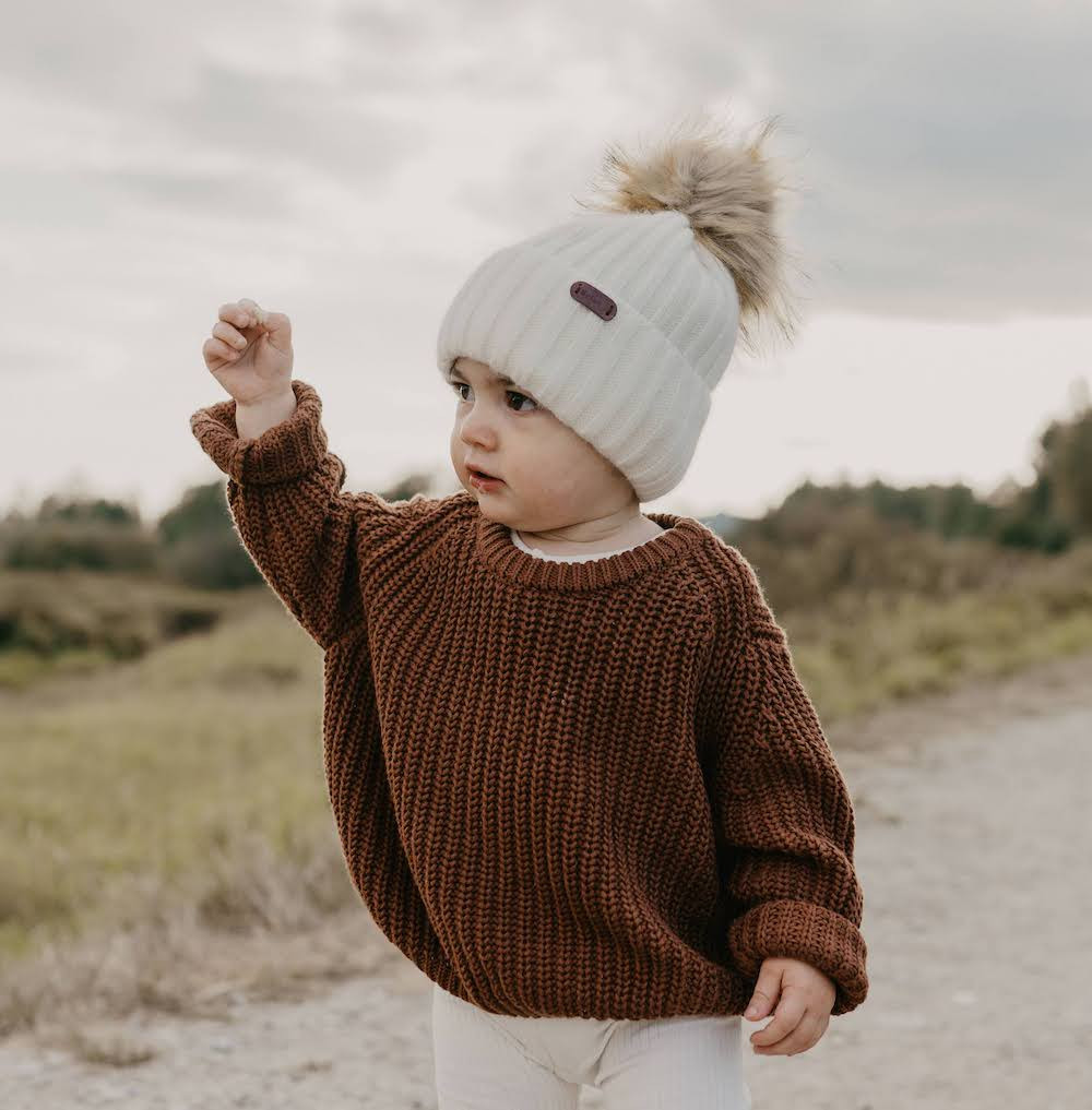Kids Chunky Knit Sweater Ginger - Main Image