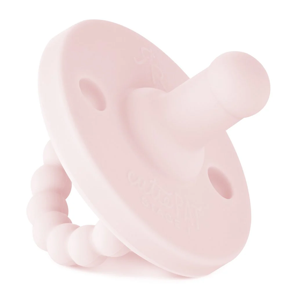 Ryan and Rose Cutie Pat Pacifier/Teether Round Pink