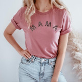 My Cheeky Baby- Mama Leopard Arch Dusty Rose T-shirt