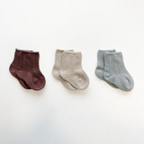 Belan J All Season Socks 3pk - Coffee/Grey/Beige