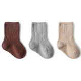 Belan J All Season Socks 3pk - Coffee/Grey/Beige Belan J All Season Socks 3pk - Coffee/Grey/Beige