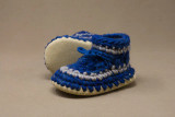 Padraig Cottage Slippers - Denim Stripe