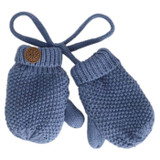 Calikids Cotton Knit Mittens - Blue Horizon