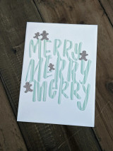 Lovely Paper Design Merry, Merry, Merry Christmas Card