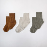 All Season Socks 3pk - Sage/Cream/Bronze