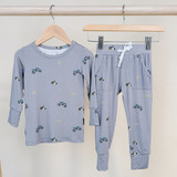 Long Sleeve PJ Pocket Jogger Set - Grey Dirtbikes