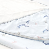 Bamboo Terry Extra Soft Hooded Towel - Whales