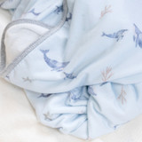 Bamboo Terry Extra Soft Hooded Towel - Whales