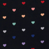 Kyte Baby Zippered Footie - Midnight Rainbow Hearts