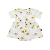 Short Sleeves Skirted Onesie - Sunny Meadow