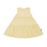 Sleeveless Tiered Dress - Mellow Yellow