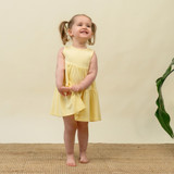Sleeveless Tiered Dress - Mellow Yellow