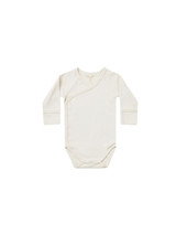 Quincy Mae Side Snap Bodysuit - Ivory