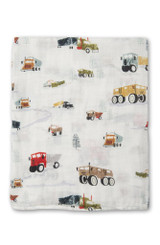 Loulou Lollipop Muslin Swaddle - Happy Trucks