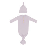 Kyte Baby Knotted Gown with Hat Set - Wisteria