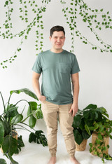 Men's Pocket Tee - Leafy Green