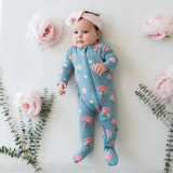 Kyte Baby Zippered Footie - Peony