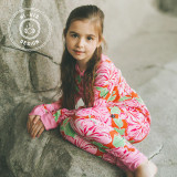 Honeysuckle Swim Sunsuit - Hawaiian Punch