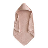 Mushie Organic Cotton Baby Hooded Towel - Blush Mushie Organic Cotton Baby Hooded Towel - Blush