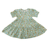 Short Sleeve Tiered Dress - Vintage Garden Short Sleeve Tiered Dress - Vintage Garden
