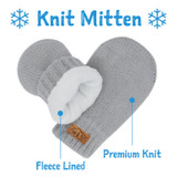 Jan & Jul Knit Mittens - Dark Grey