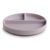 Mushie Divided Silicone Suction Plate - Soft Lilac Mushie Divided Silicone Suction Plate - Soft Lilac