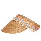 Headster Pompom Straw Visor