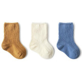 Belan J All Season Socks 3pk - Yellow/White/Blue Belan J All Season Socks 3pk - Yellow/White/Blue