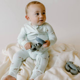 Footless Sleeper with Fold-Over Cuffs - Turtles