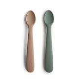 Mushie Silicone Feeding Spoons 2 Pack - Dried Thyme/Natural Mushie Silicone Feeding Spoons 2 Pack - Dried Thyme/Natural