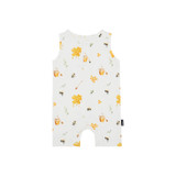 Sleeveless Shortall Romper - Honey Bee, free shipping available, active baby vancouver
