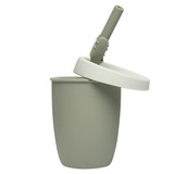 Loulou Lollipop Cup With Straw Sage Alligator