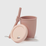 Loulou Lollipop Cup With Straw Blush Bunny Loulou Lollipop Cup With Straw Blush Bunny