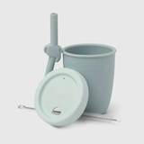 Loulou Lollipop Cup With Straw Blue Elephant
