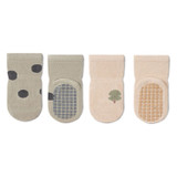 Cozy Non-Slip Socks (2 pack) - Trees / Dots