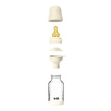 BIBS Baby Glass Bottle Latex Nipple Set - Ivory