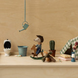 Maileg Little Brother Cowboy Mouse on Rocking Horse, free shipping available, Active Baby Vancouver