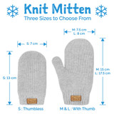Jan & Jul Knit Mittens - Soft Grey