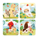 Janod 4-in-1 Progressive Puzzle - Farm Animals