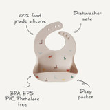 Mushie Silicone Baby Bib - Bows