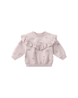 Quincy Mae Ruffle Fleece Sweatshirt - Bows