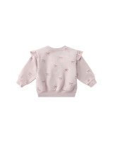 Quincy Mae Ruffle Fleece Sweatshirt - Bows Quincy Mae Ruffle Fleece Sweatshirt - Bows
