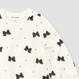Miles the Label Bow Print on White Sweatshirt Miles the Label Bow Print on White Sweatshirt